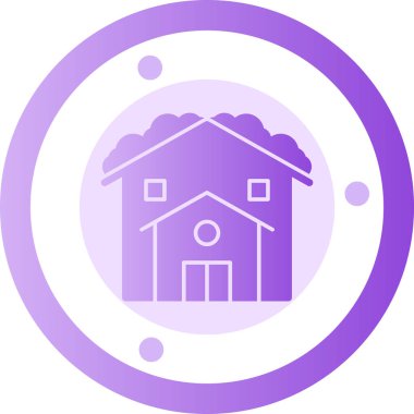 Ev. Web simgesi basit illüstrasyon