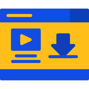 İnternette. Web simgesi basit illüstrasyon