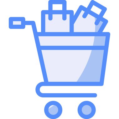 Alışveriş arabası ikon vektör illüstrasyonu