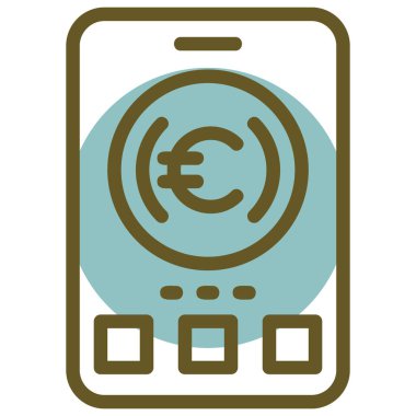 Mobil bankacılık simgesi. vektör illüstrasyonu