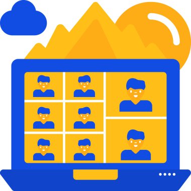 bulut hesaplama veri simgesi