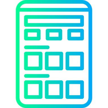 vektör hesap makinesi simgesi, basit illüstrasyon