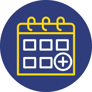 Takvim simgesi, vektör illüstrasyonu basit takvim