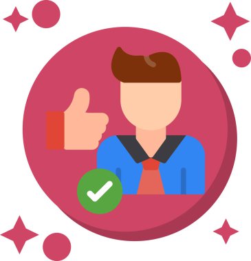 İş adamı simgesi vektör illüstrasyonu