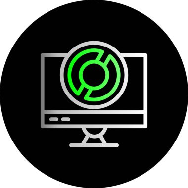 vektör lcd simgesi illüstrasyonu