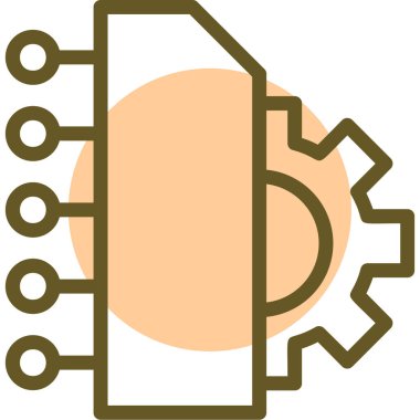 Çip simgesi vektör illüstrasyonu