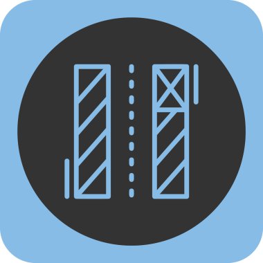 Düz dizayn ve yol işareti simgesinde yol işaretleri simgesi.