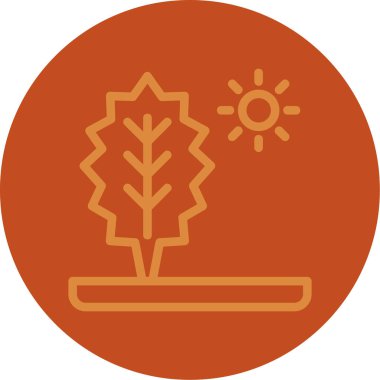 Bir yaprak simgesinin vektör illüstrasyonu