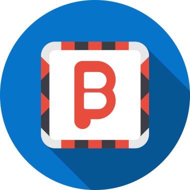 Düz biçimli b harfi simgesi