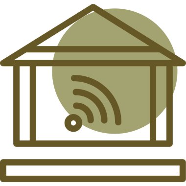 Bir ev simgesinin vektör illüstrasyonu