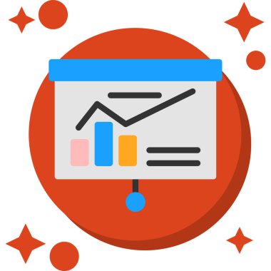 iş analizi düz vektör simgesi