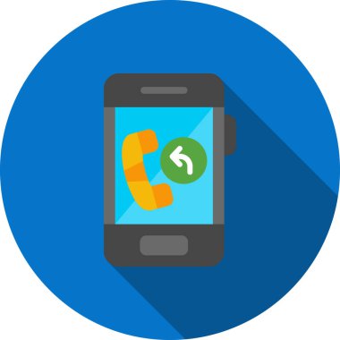 mobil arama düz simgesi