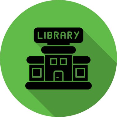 kitaplık simgesi soyut arkaplanda izole edildi