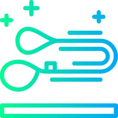 Çizgi çatal ve kaşık simgesi beyaz arka planda izole edildi. Çatal çatal. Çatal bıçak seti. Renkli taslak konsepti. vektör