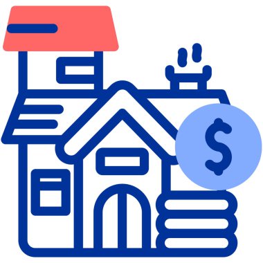 Ev. Web simgesi basit illüstrasyon