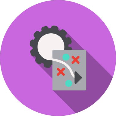 Virüs düz simgesi, vektör illüstrasyonu