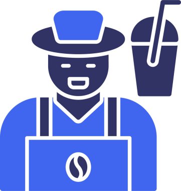 Çiftçi simgesi, basit vektör illüstrasyonu