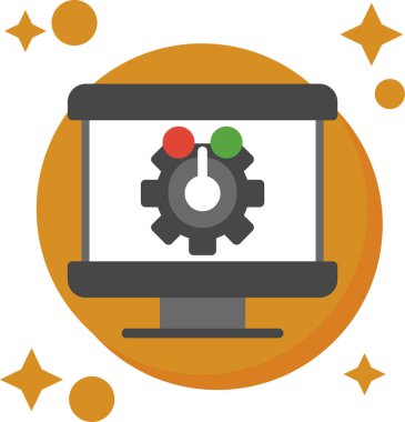 bilgisayar izleyici vektör simgesi modern basit vektör illüstrasyonu