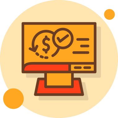 Bilgisayar. Web simgesi basit tasarım