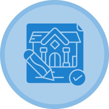 ev simgesinin daire arkaplanındaki ev vektör illüstrasyonu