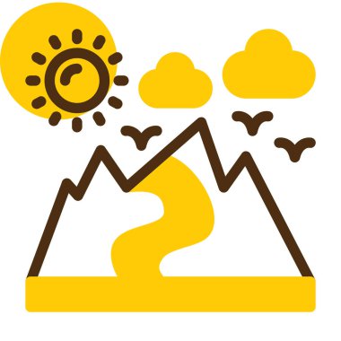 Moda tarzında izole edilmiş güneş simgesi