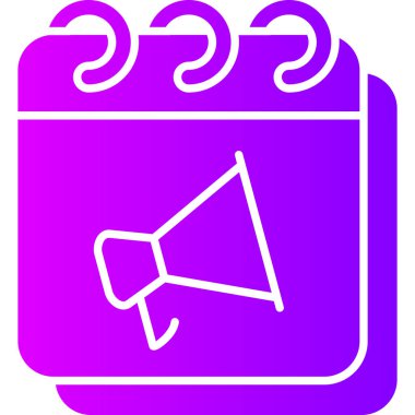 Megafon. Web simgesi vektör illüstrasyonu