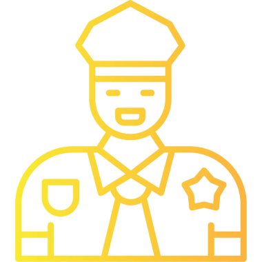 polis simgesi vektör illüstrasyonu