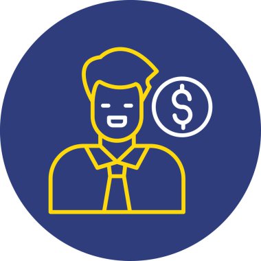 Para için. Web simgesi basit illüstrasyon