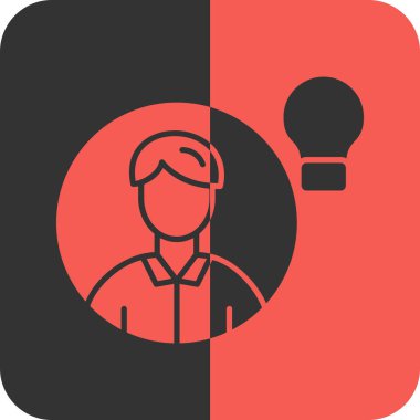 Miğferli ve anahtarlı adam simgesi, vektör çizimi