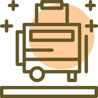 Bir valizin vektör çizimi