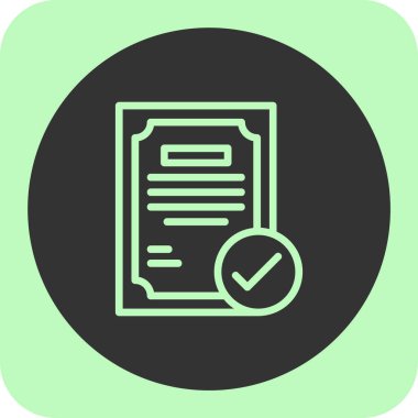 belge simgesi vektör illüstrasyonu