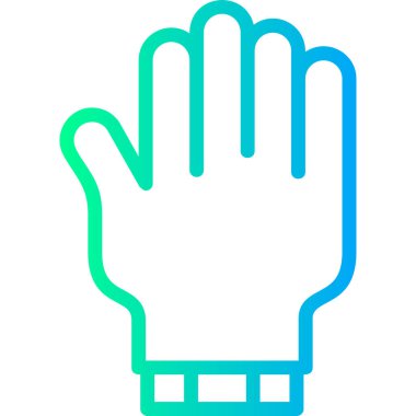 avuç içi çizgisi renk simgesine sahip el.