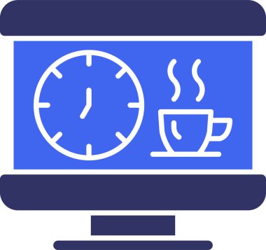 Saat. Web simgesi basit illüstrasyon