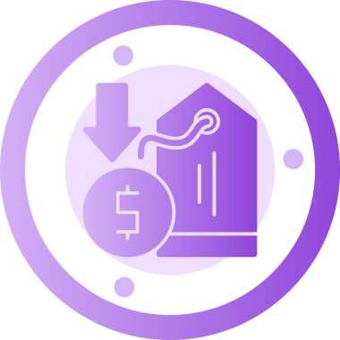 Bir dolar madeni para simgesinin vektör çizimi