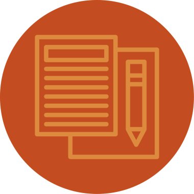 Kalem. Web simgesi basit illüstrasyon