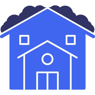 Ev. Web simgesi basit illüstrasyon