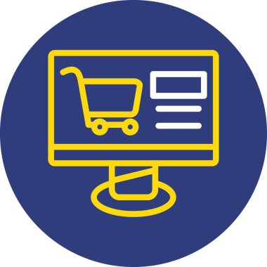 Alışveriş arabası. Basit resimleme