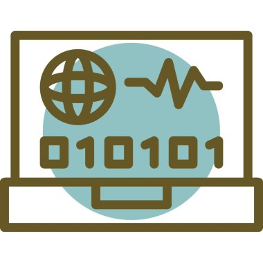 dijital pazarlama düz simgesi