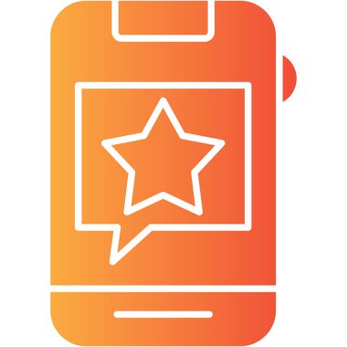 Basit vektör simgesi, cep telefonu illüstrasyonu