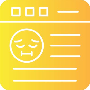 Üzgün bir yüzün vektör çizimi