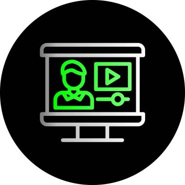 vektör lcd simgesi illüstrasyonu