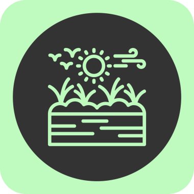 güzel ayçiçeği vektör çizgisi simgesi