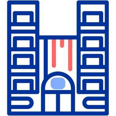 Bina. Web simgesi basit illüstrasyon