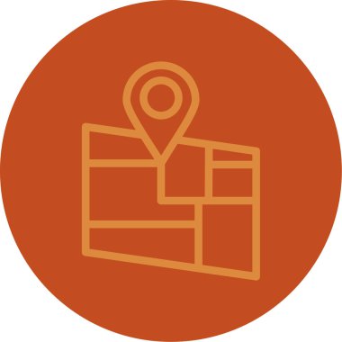 harita simgesi vektör illüstrasyonu