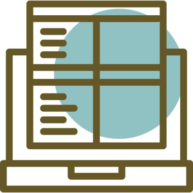 web simgesi, dizüstü bilgisayar vektör illüstrasyon