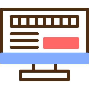 Tarayıcı web sayfası simgesi. anahat tarayıcı web sayfası vektör simgesi rengi düz izole