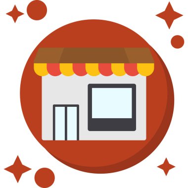 Dükkan. Web simgesi basit illüstrasyon