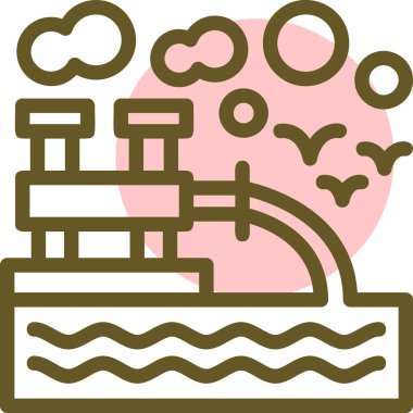 Bir gemi simgesinin vektör çizimi