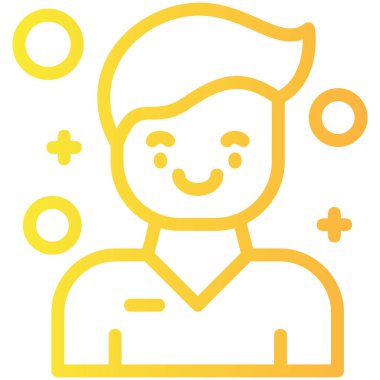 Tıbbi maske ikonu vektör illüstrasyon tasarımlı bir adam