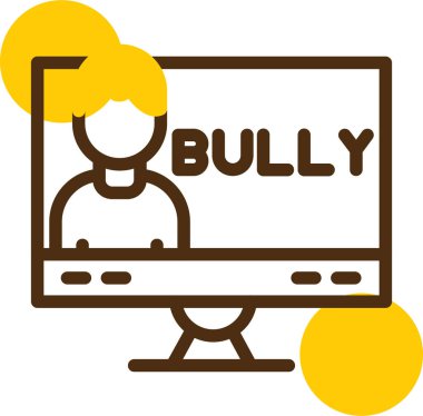 Ağ simgesi, zorbalığın vektör illüstrasyonu